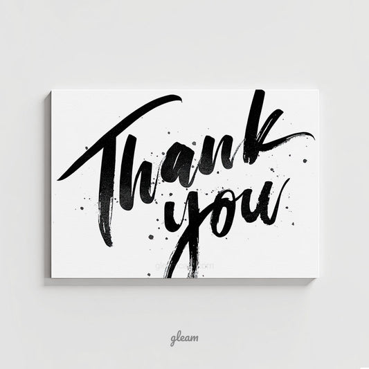 Thank You Card - Modern Brush Style