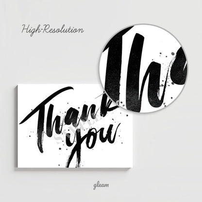 Thank You Card - Modern Brush Style