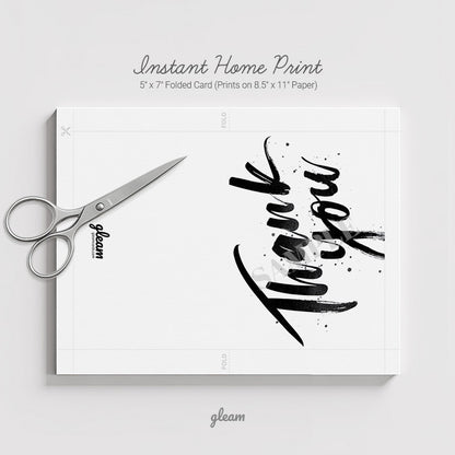 Thank You Card - Modern Brush Style
