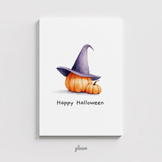 Halloween Card – Pumpkin with Witch Hat
