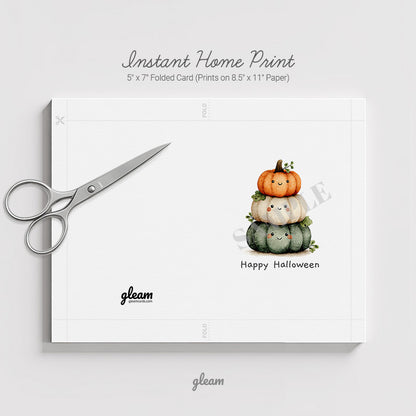 Halloween Card – Cute Pumpkin Stack