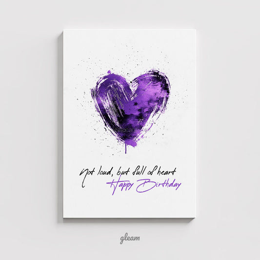Birthday Card – Purple Heart
