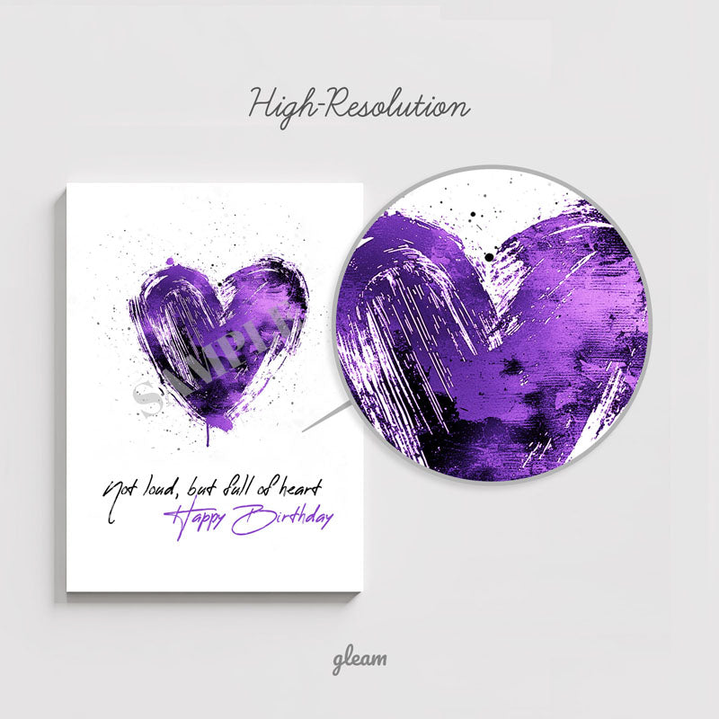 Birthday Card – Purple Heart