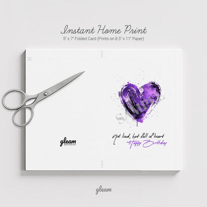 Birthday Card – Purple Heart