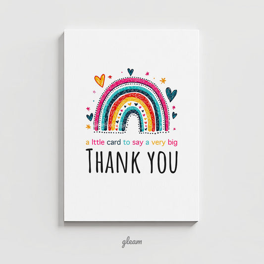 Thank You Card - Rainbow Illustration
