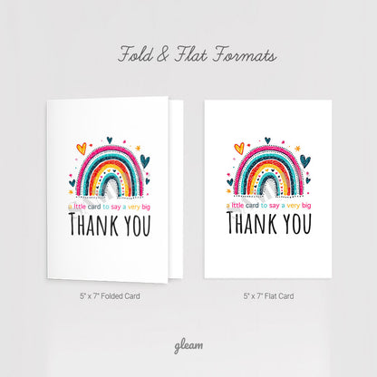 Thank You Card - Rainbow Illustration
