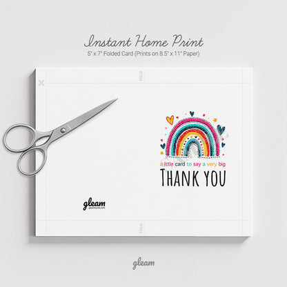 Thank You Card - Rainbow Illustration