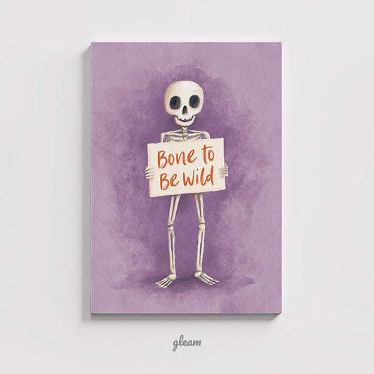 Halloween Card – Funny Skeleton “Bone to Be Wild”