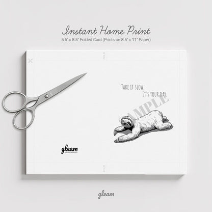 Birthday Card – Sloth
