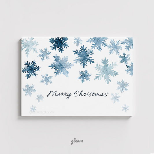 Christmas Card – Blue Snowflakes