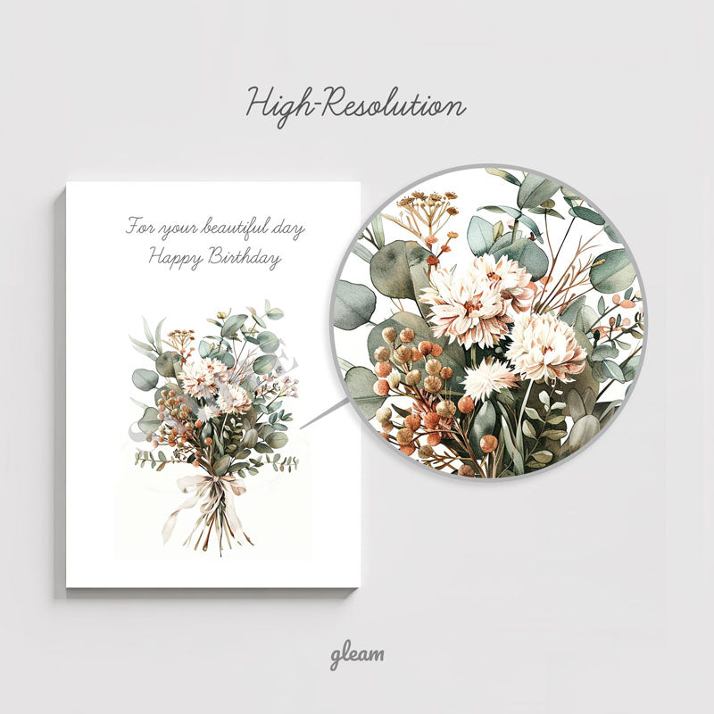 Birthday Card – Soft Bouquet