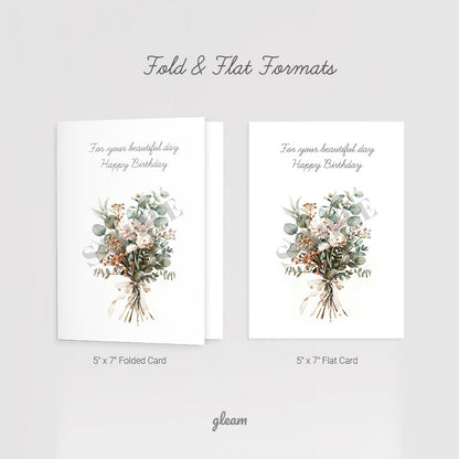 Birthday Card – Soft Bouquet