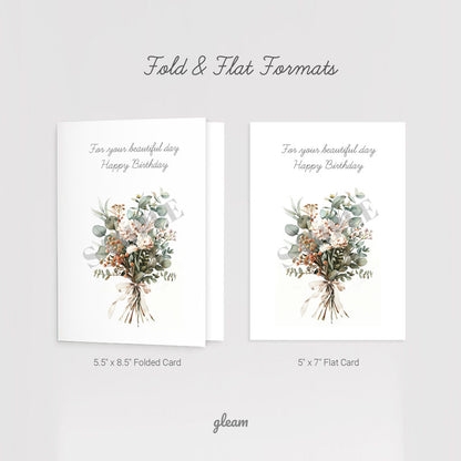 Birthday Card – Soft Bouquet