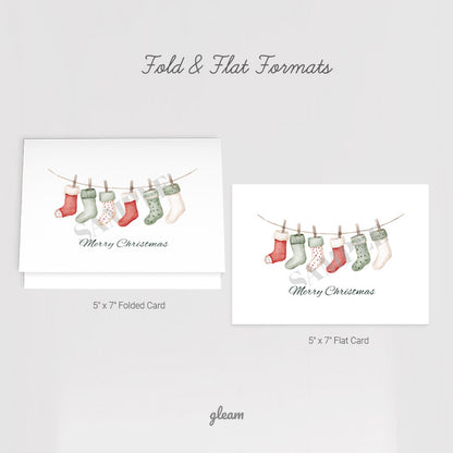 Christmas Card – Hanging Stockings