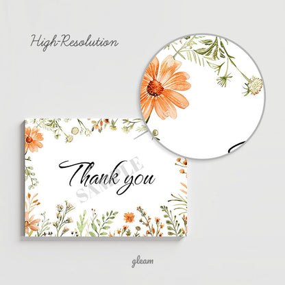 Thank You Card - Wildflower Botanical