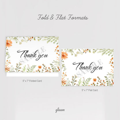 Thank You Card - Wildflower Botanical