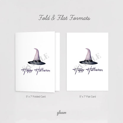 Halloween Card – Witch Hat Design