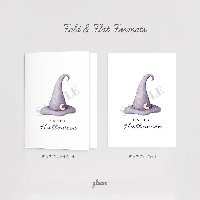 Halloween Card – Witch Hat with Moon