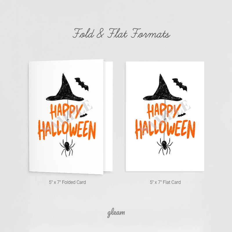 Halloween Card – Witch Hat with Spider
