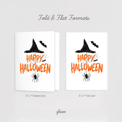 Halloween Card – Witch Hat with Spider