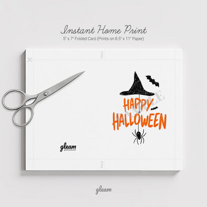 Halloween Card – Witch Hat with Spider